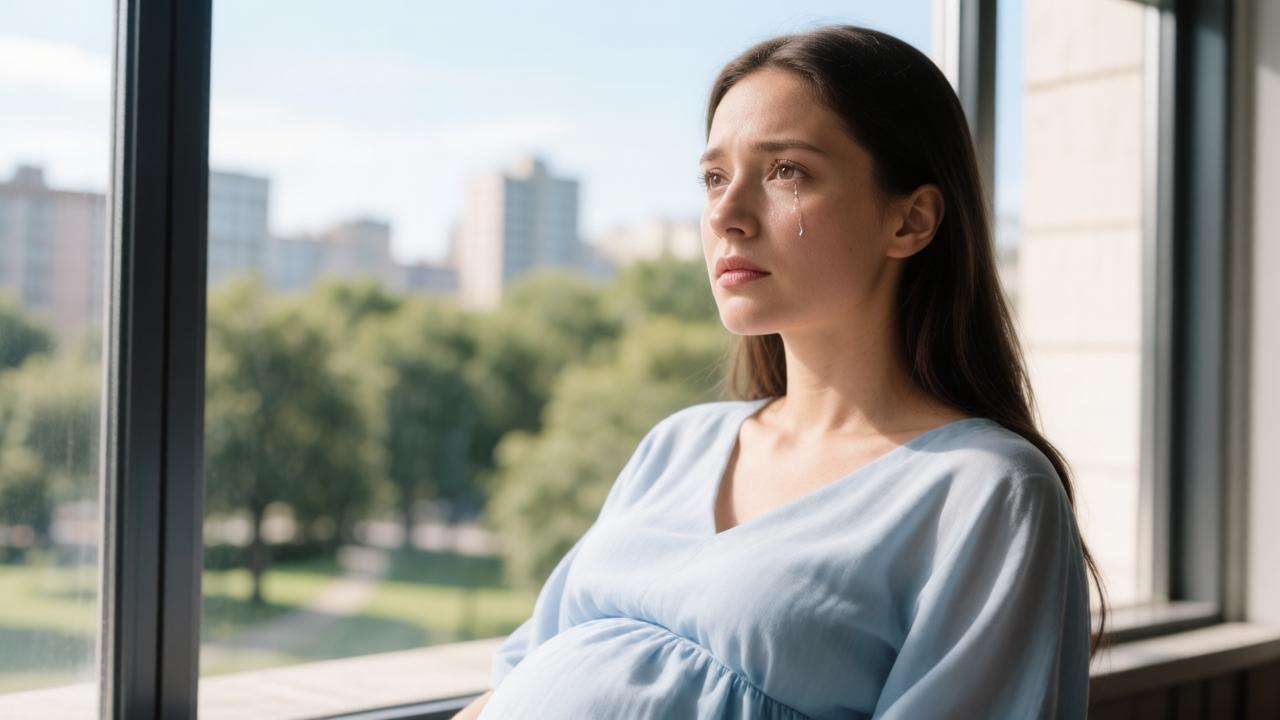 Эмоции беременной женщины и слезы.